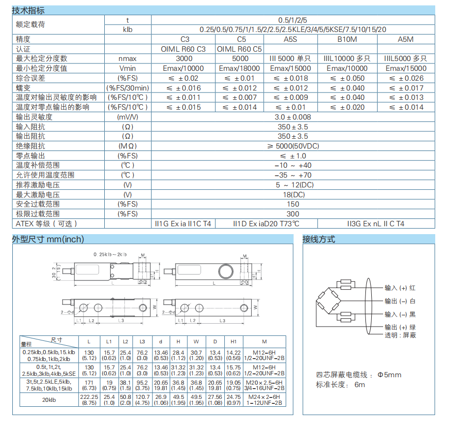 單剪切梁式稱重傳感器B8D